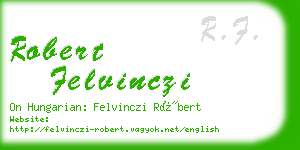 robert felvinczi business card